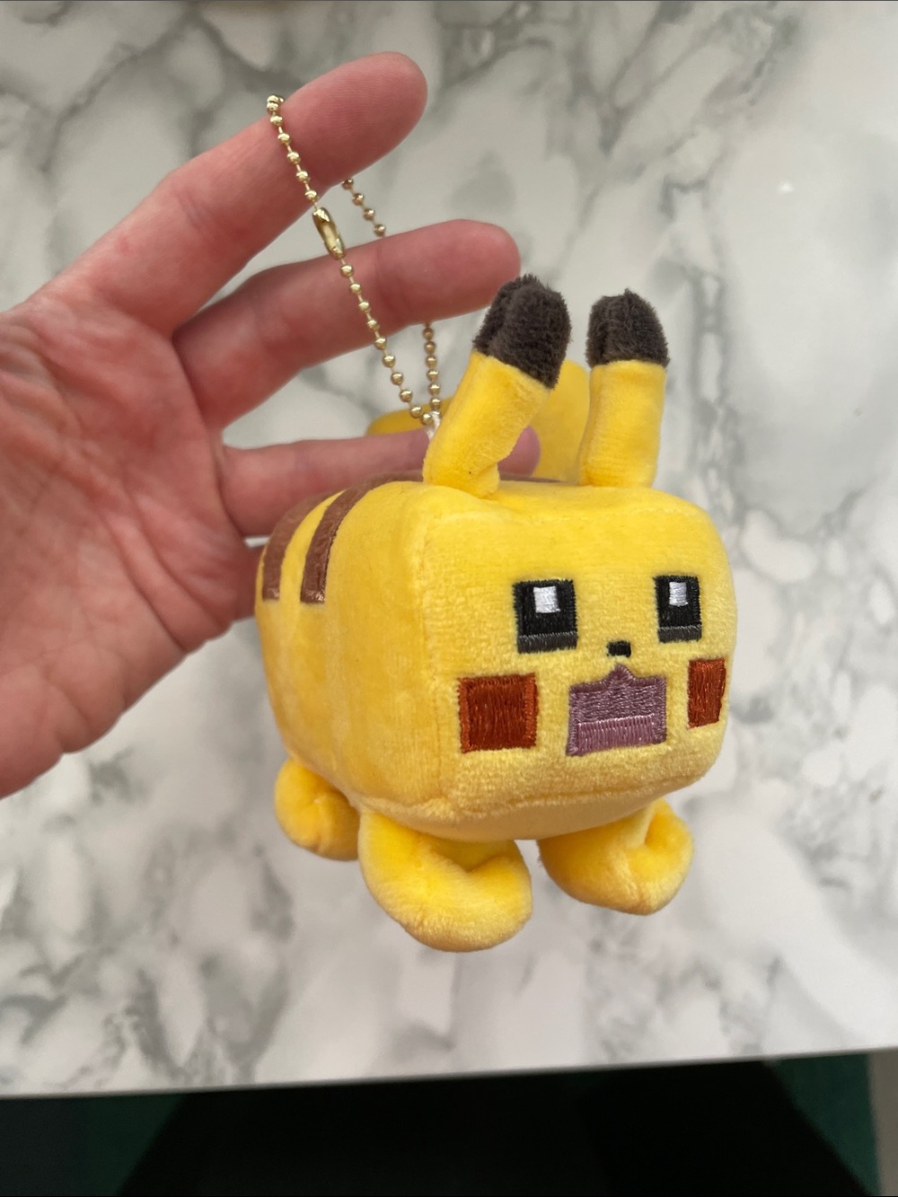 2018 Pokemon Quest Pikachu Plush Keychain Mascot Pokemon Center Japan